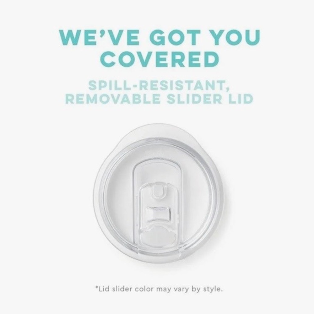 Swig Life Replacement Slider Lid Medium Clear Spill Resistant for 12oz 14oz Cups - Picture 2 of 3